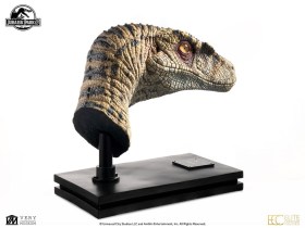 Female Velociraptor White Queen Jurassic Park III Bust by ECC