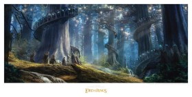Lothlorien (Gus Hunter) Lord of the Rings Art Print by Weta