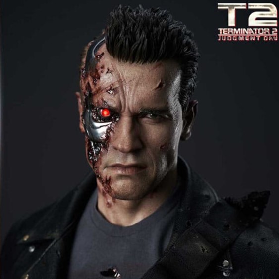 threeA Terminator Dark Fate: T-800 1:12 Scale Action Figure, Multicolor, 7  inches