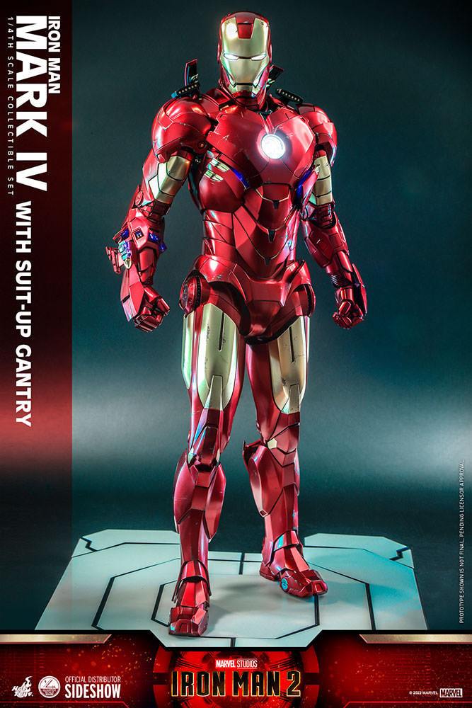 1/4 Quarter Scale Statue: Iron Man Mark IV with Suit-Up Gantry Iron Man 2  1/4 Action Figure by Hot Toys