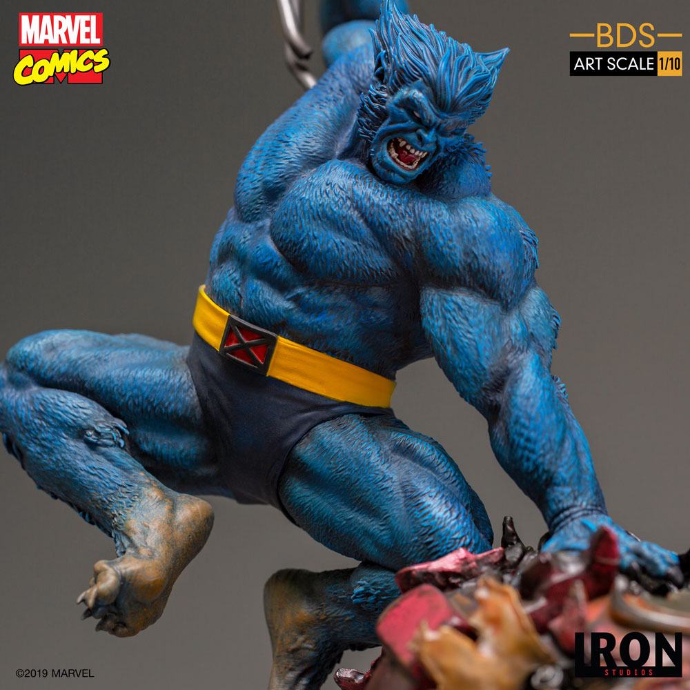 X Men Beast Marvel Comics Bds Art 1 10 Scale Statue By Iron Studios