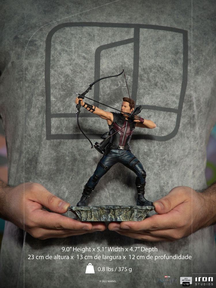 Iron Studios Statua Marvel Hawkeye NY Battle - Infinity Saga - 23 Cm (1/10) - Diorama Resina Collezionabile