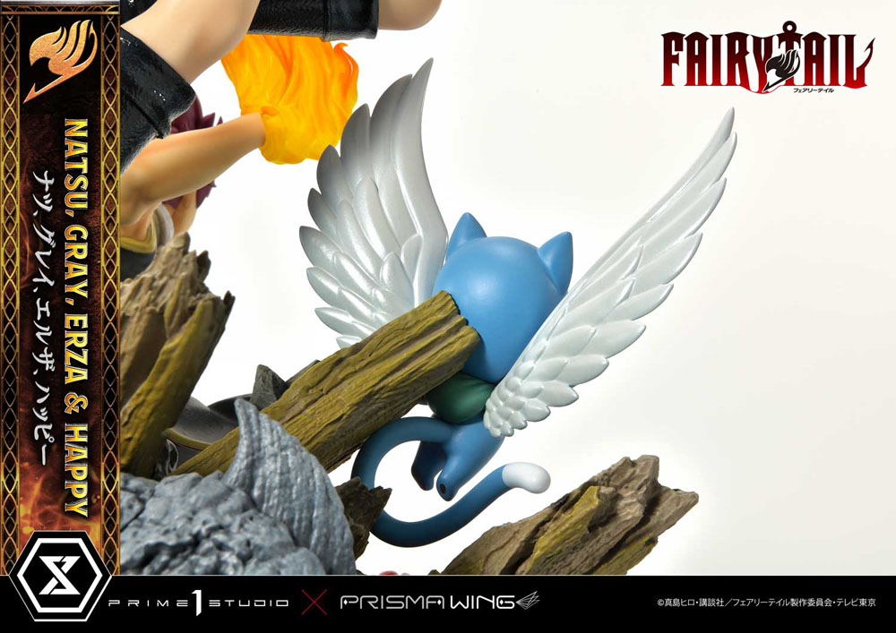 Figurine Natsu, Gray, Erza and Happy Fairy Tail