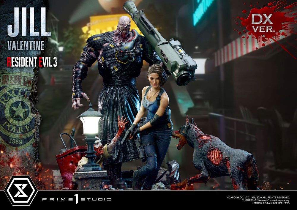 Diorama Inspired by Jill Valentine of Resident Evil 3 Cop Zombie Resident  Evil 3d Figure Action Resinn 