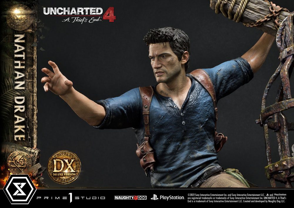 1/4 Quarter Scale Statue: Nathan Drake Deluxe Bonus Version Uncharted 4 A Thief's  End Ultimate Premium Masterline 1/4 Statue by Prime 1 Studio