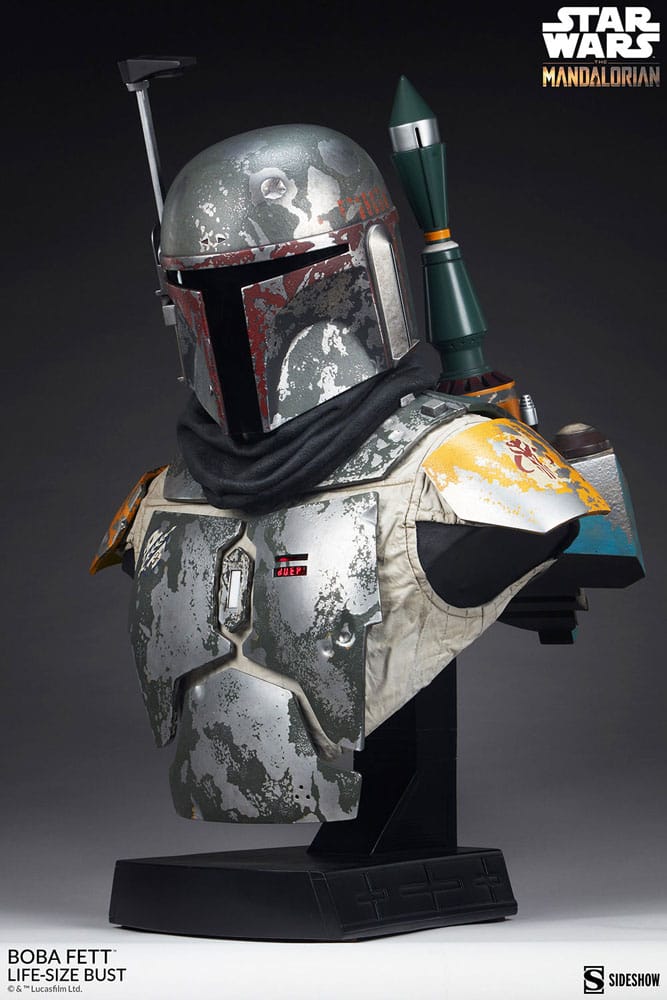 1/1 Scale Life-Size Bust : Boba Fett Star Wars The Mandalorian 